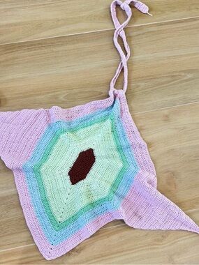 House of sunny crochet halter top — Pastel Mint, Lavender & Burgundy